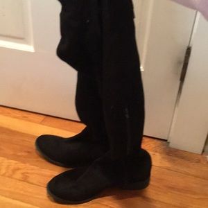 Knee high black boots